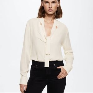 Mango Tie-Neck Blouse 2022